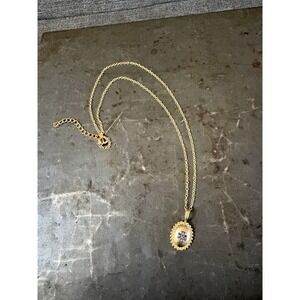 Frieda Rothman Maltese Cross Pendant Necklace Never Worn Gold Tone 16"